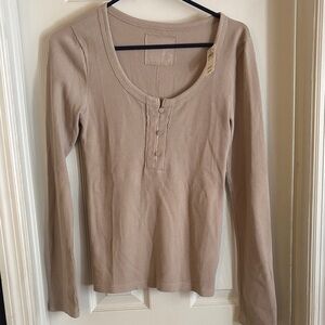 Aerie Tan Long Sleeve Top